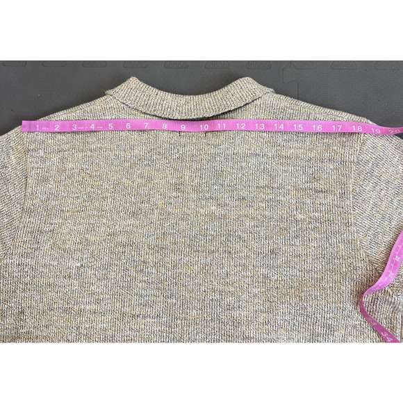 Buffalo David Bitton Mens lg Fleece Lined Button-Up Knit Tan Sweater Cardigan FS - Picture 11 of 12